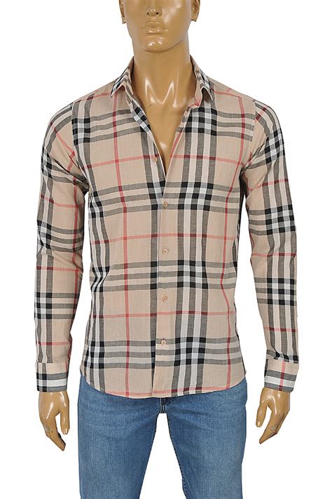 burberry plaid shirt long sleeve|burberry dress shirt men's.